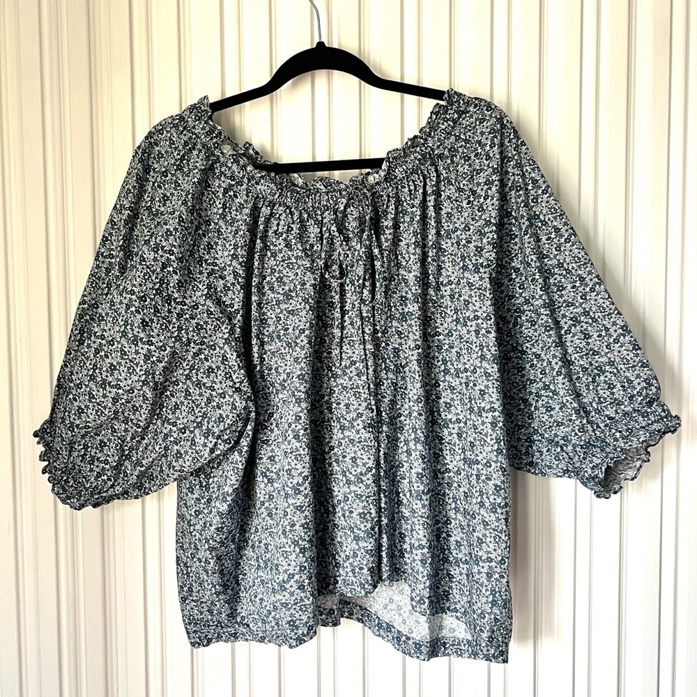 dôen Doen Shore Top in Liberty Delores Ditsy Blue Floral Size XXL - Retail $248